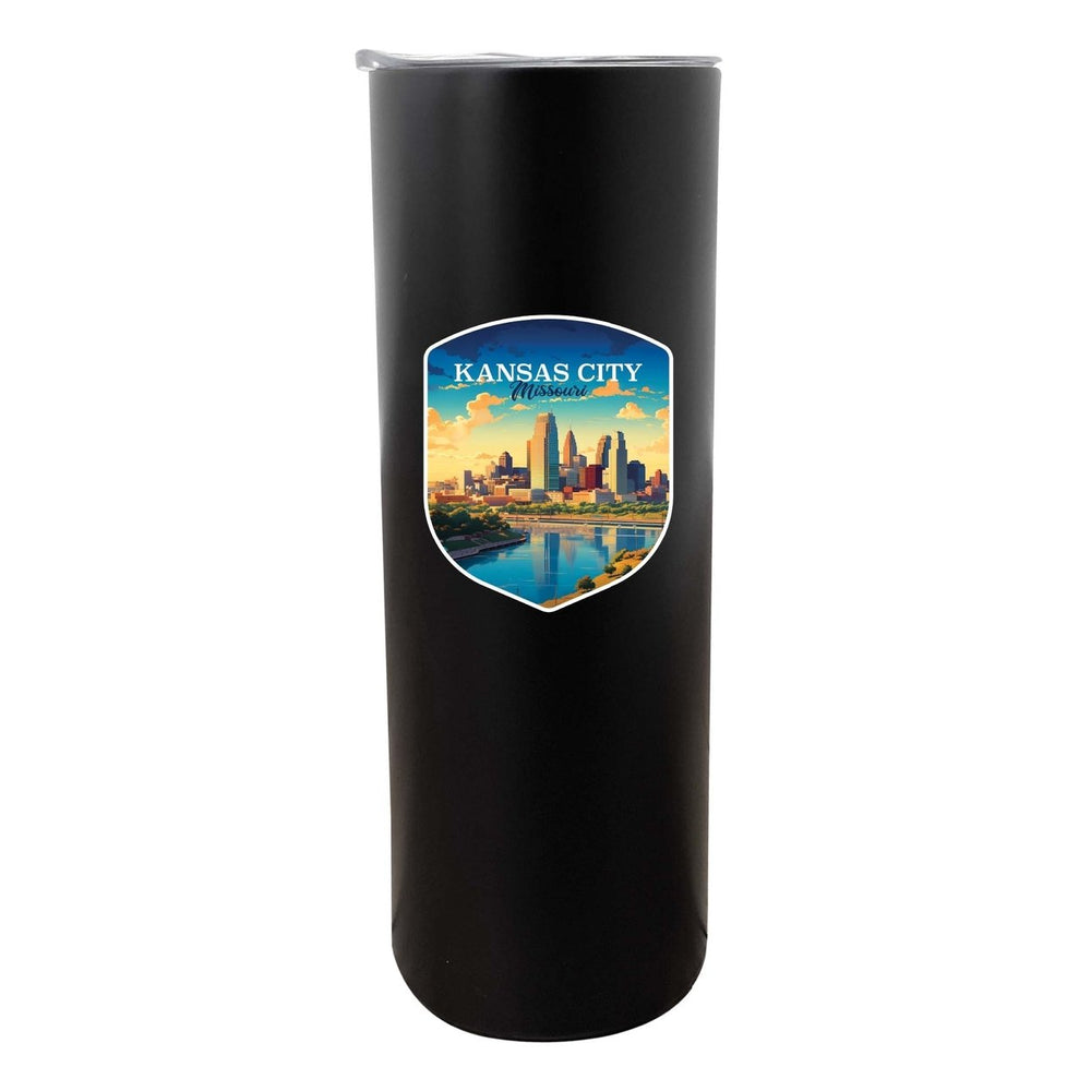 Kansas City Missouri Design A Souvenir 20 oz Insulated Stainless Steel Skinny Tumbler Image 2