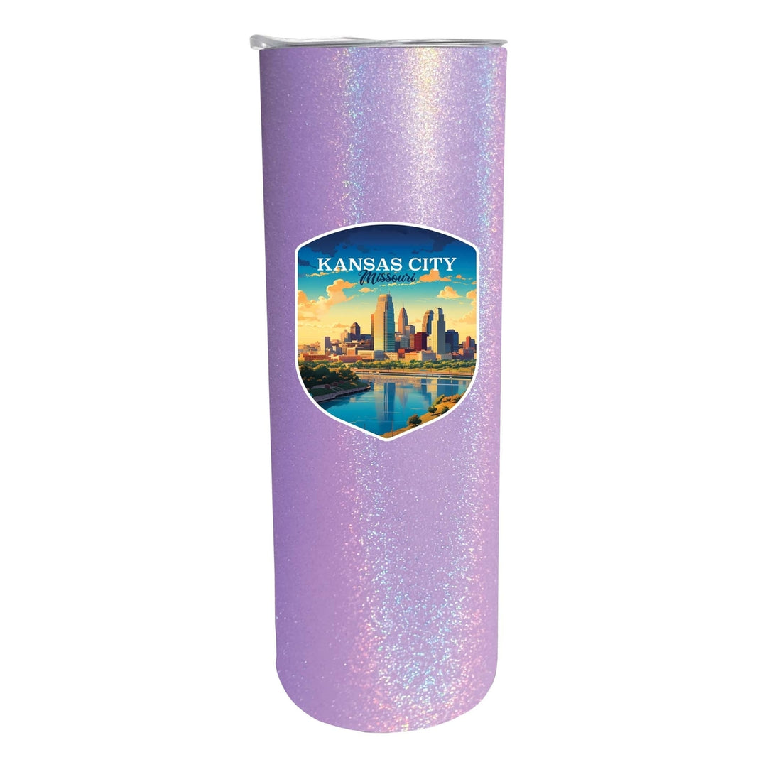 Kansas City Missouri Design A Souvenir 20 oz Insulated Stainless Steel Skinny Tumbler Image 5