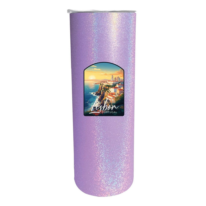 Lisbon Portugal Design B Souvenir 20 oz Insulated Stainless Steel Skinny Tumbler Image 1