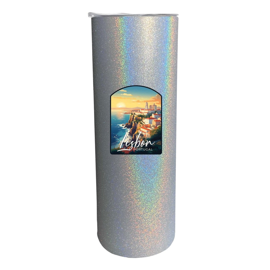 Lisbon Portugal Design B Souvenir 20 oz Insulated Stainless Steel Skinny Tumbler Image 4