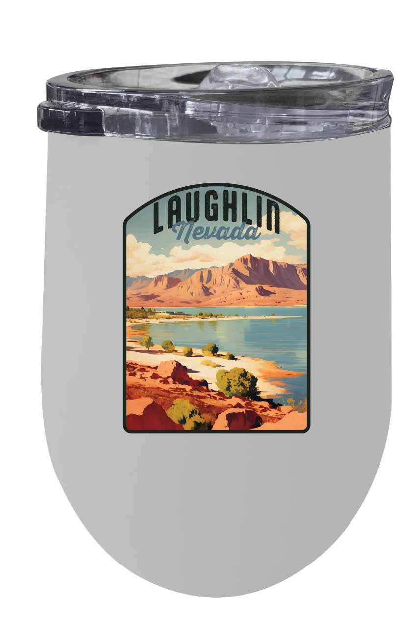 Laughlin Nevada Design B Souvenir 12 oz Insulated Wine Stainless Steel Tumbler Image 1