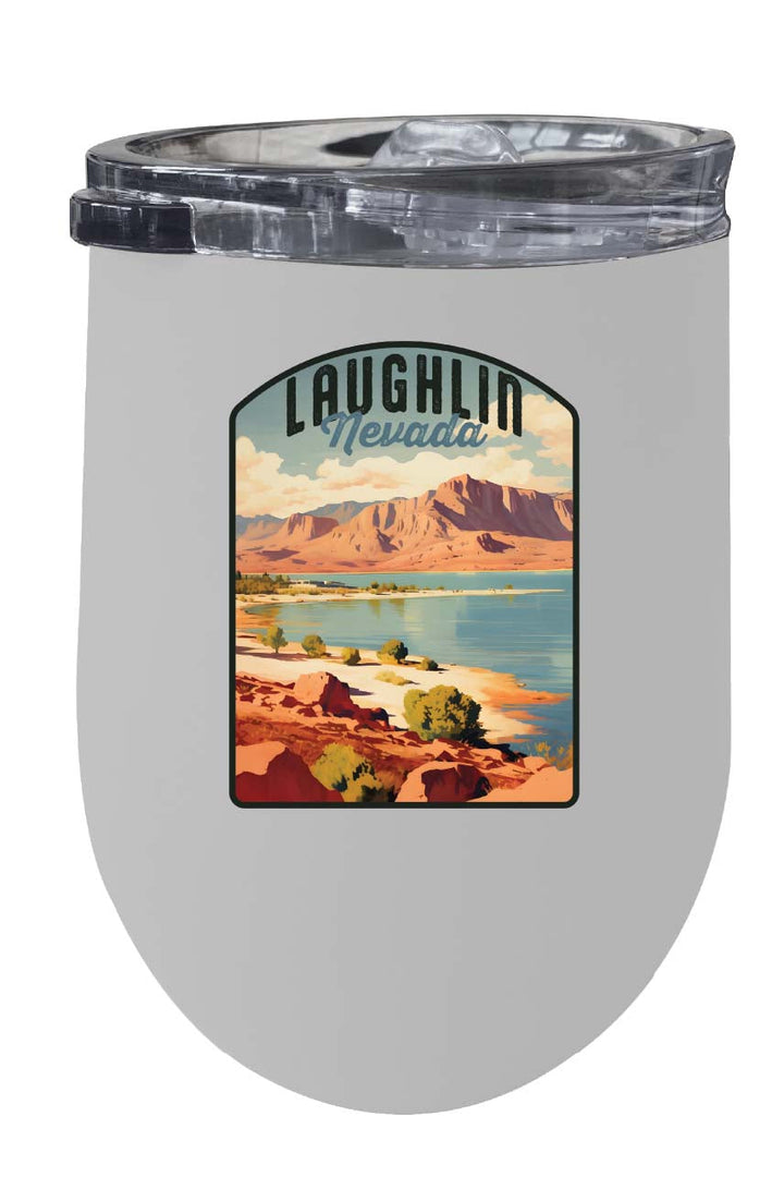 Laughlin Nevada Design B Souvenir 12 oz Insulated Wine Stainless Steel Tumbler Image 1