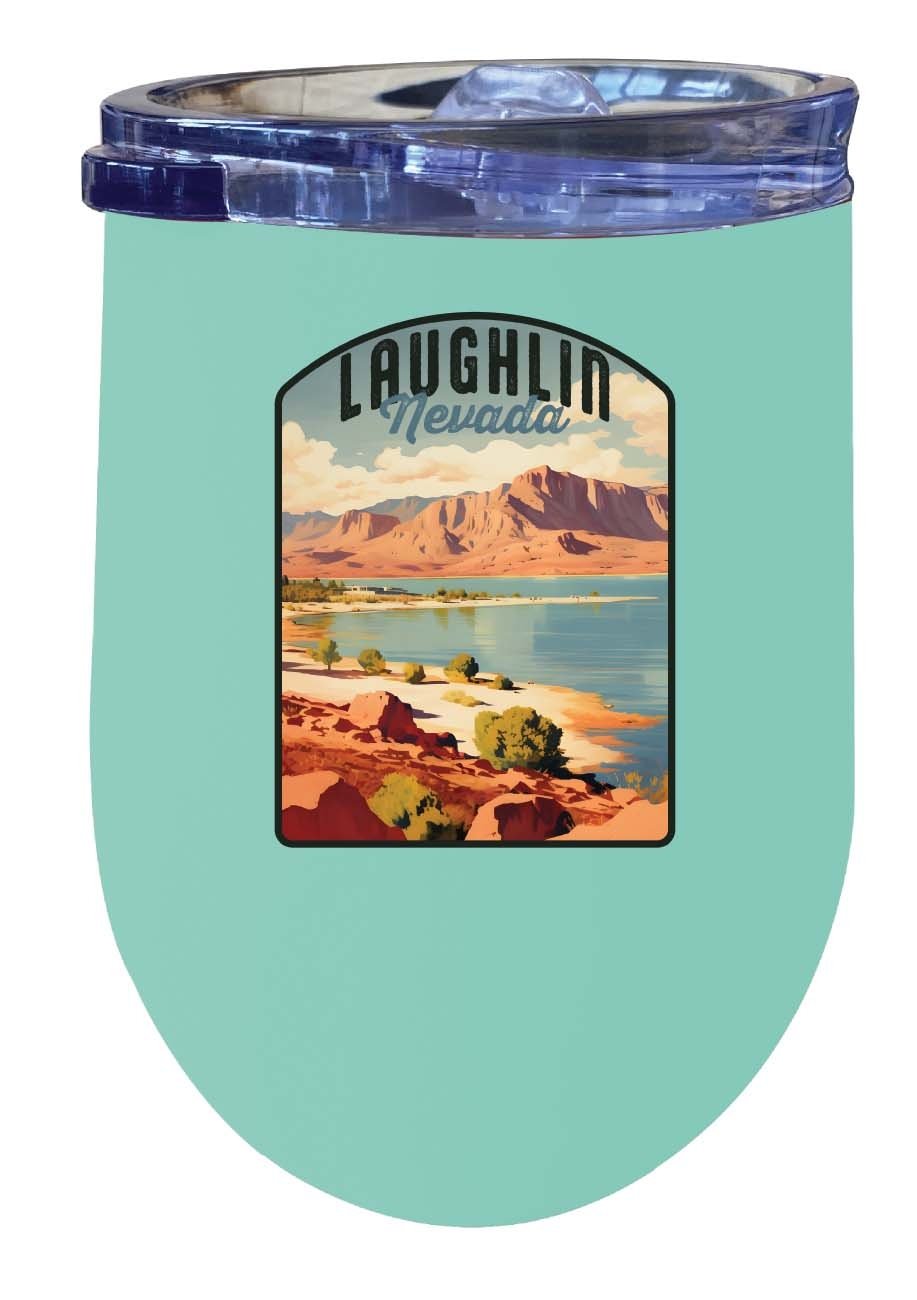 Laughlin Nevada Design B Souvenir 12 oz Insulated Wine Stainless Steel Tumbler Image 2