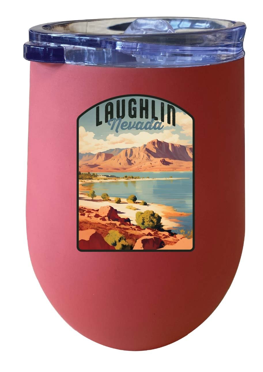 Laughlin Nevada Design B Souvenir 12 oz Insulated Wine Stainless Steel Tumbler Image 3