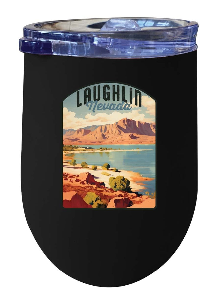 Laughlin Nevada Design B Souvenir 12 oz Insulated Wine Stainless Steel Tumbler Image 4