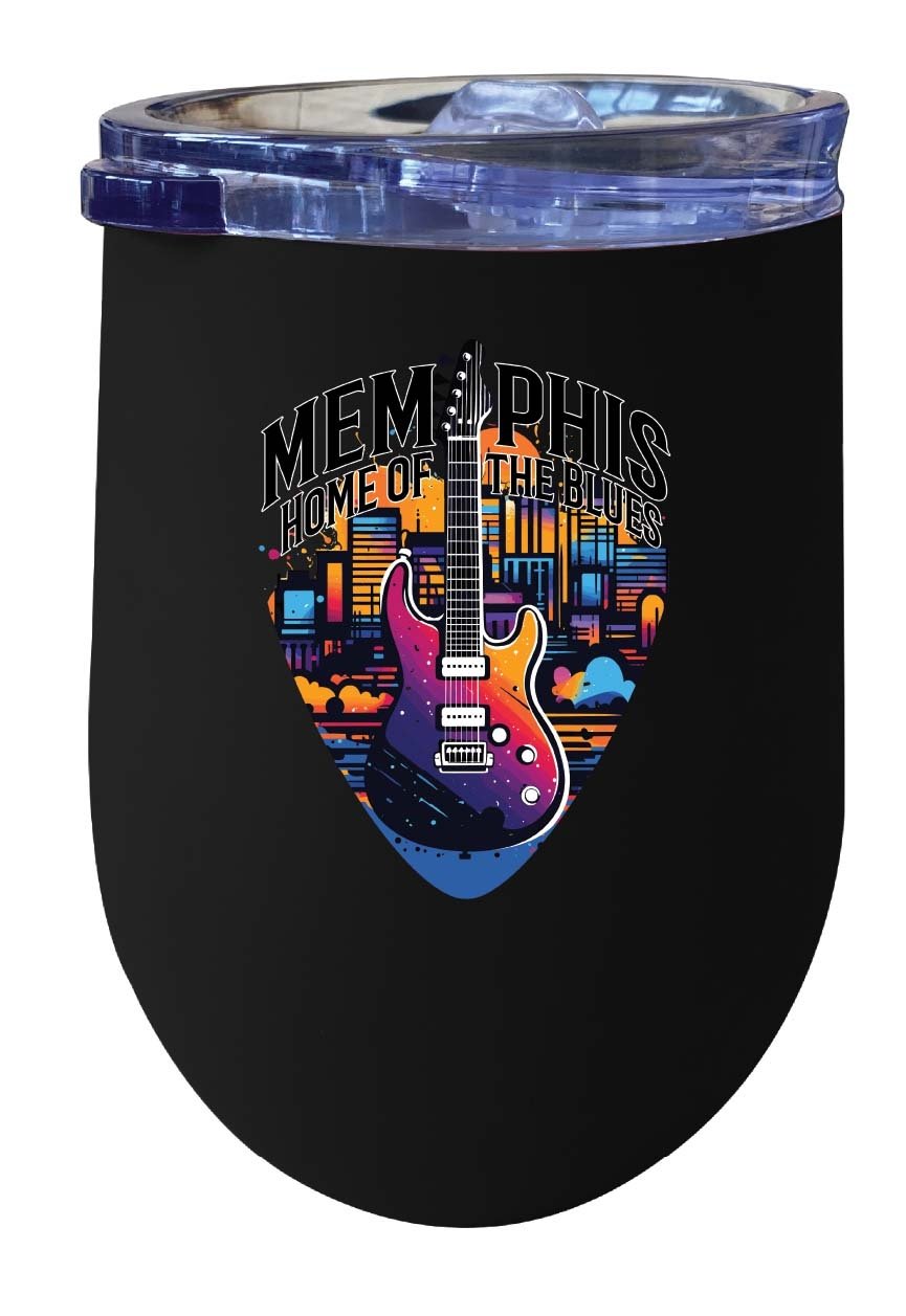 Memphis Tennessee Design B Souvenir 12 oz Insulated Wine Stainless Steel Tumbler Image 1