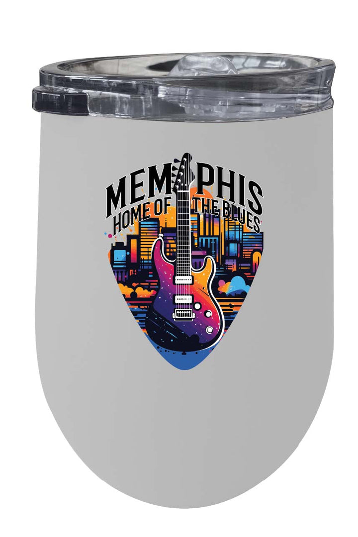 Memphis Tennessee Design B Souvenir 12 oz Insulated Wine Stainless Steel Tumbler Image 2