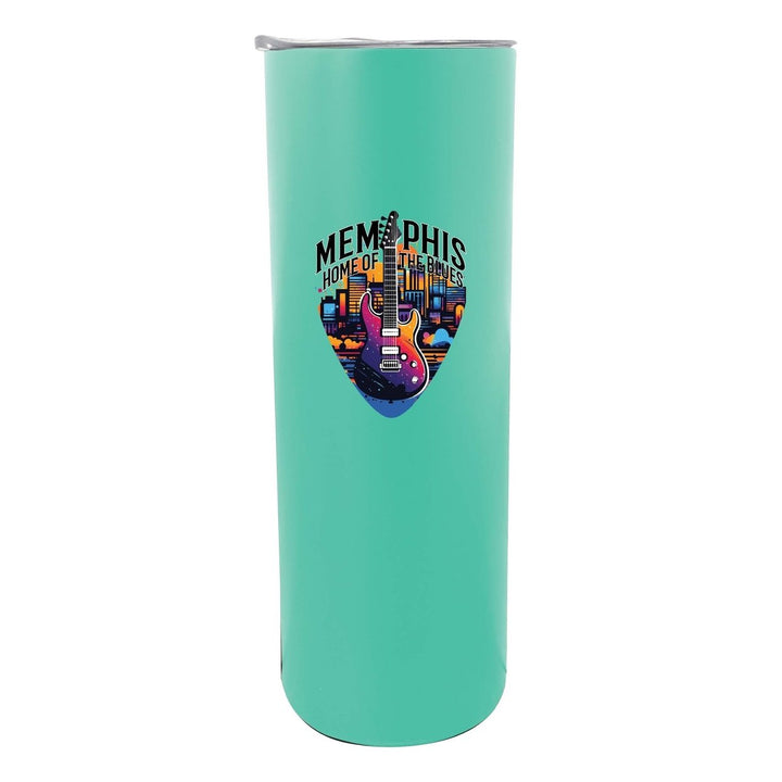 Memphis Tennessee Design B Souvenir 20 oz Insulated Stainless Steel Skinny Tumbler Image 1