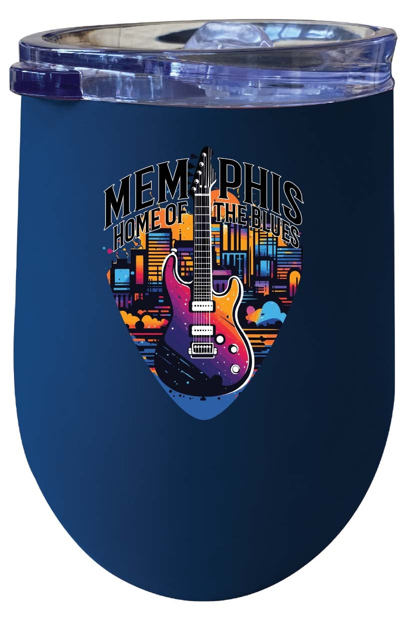 Memphis Tennessee Design B Souvenir 12 oz Insulated Wine Stainless Steel Tumbler Image 5