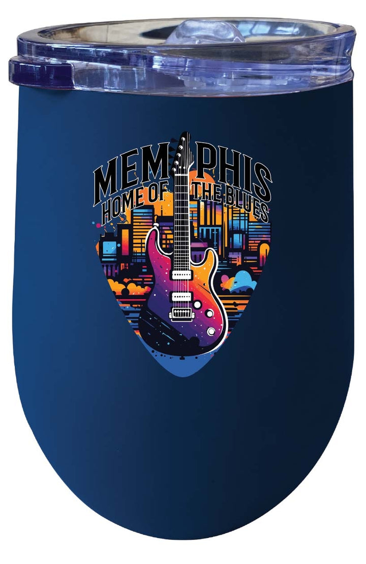 Memphis Tennessee Design B Souvenir 12 oz Insulated Wine Stainless Steel Tumbler Image 5