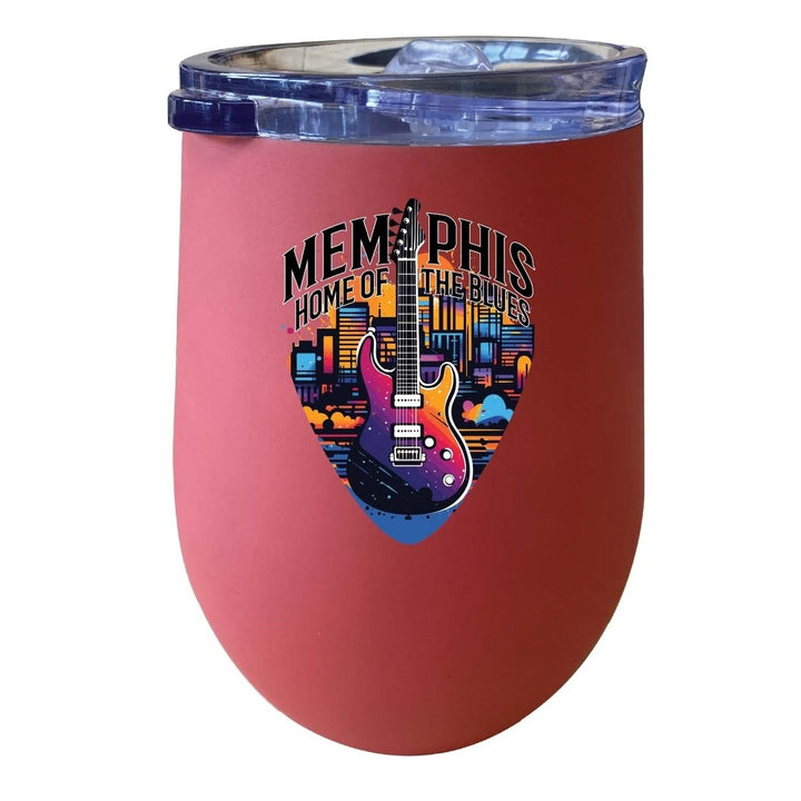 Memphis Tennessee Design B Souvenir 12 oz Insulated Wine Stainless Steel Tumbler Image 1