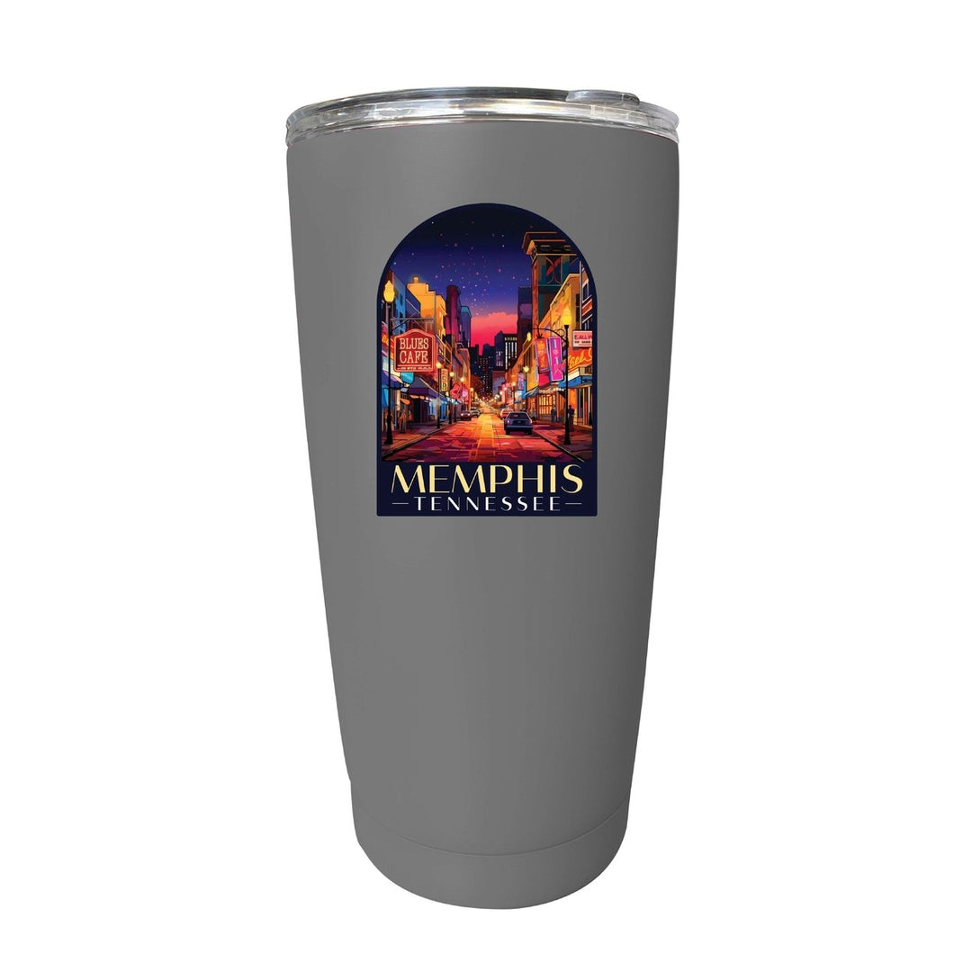 Memphis Tennessee Design C Souvenir 16 oz Stainless Steel Insulated Tumbler Image 1