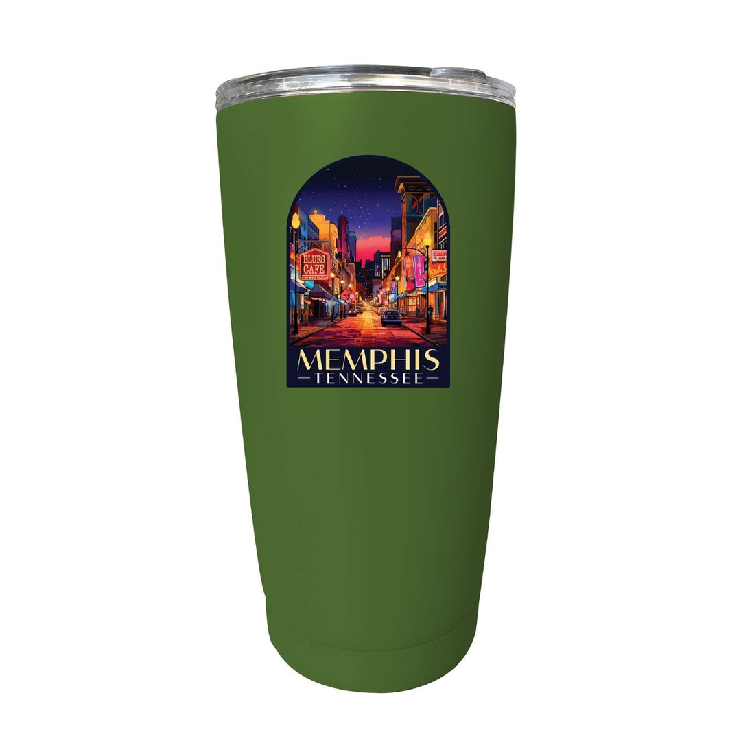 Memphis Tennessee Design C Souvenir 16 oz Stainless Steel Insulated Tumbler Image 3