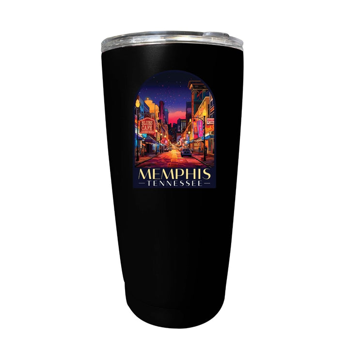 Memphis Tennessee Design C Souvenir 16 oz Stainless Steel Insulated Tumbler Image 4