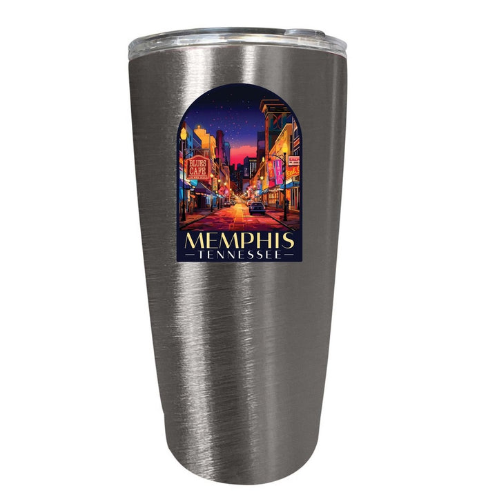 Memphis Tennessee Design C Souvenir 16 oz Stainless Steel Insulated Tumbler Image 1