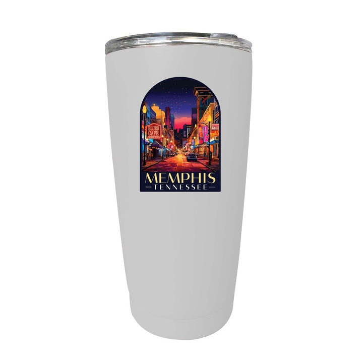 Memphis Tennessee Design C Souvenir 16 oz Stainless Steel Insulated Tumbler Image 1