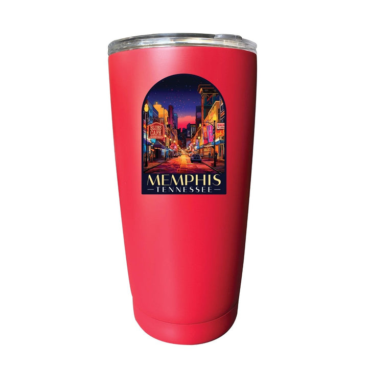 Memphis Tennessee Design C Souvenir 16 oz Stainless Steel Insulated Tumbler Image 9