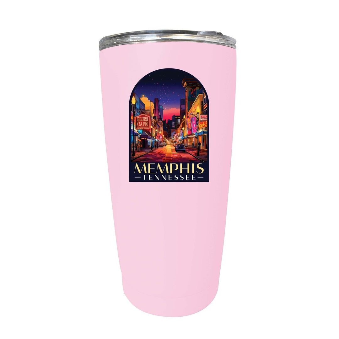 Memphis Tennessee Design C Souvenir 16 oz Stainless Steel Insulated Tumbler Image 1