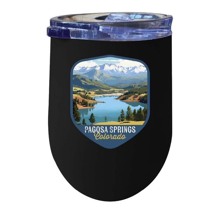 Pagosa Springs Colorado Design B Souvenir 12 oz Insulated Wine Stainless Steel Tumbler Image 6