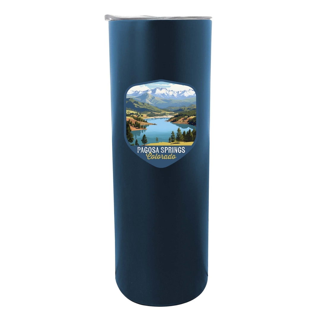 Pagosa Springs Colorado Design B Souvenir 20 oz Insulated Stainless Steel Skinny Tumbler Image 6