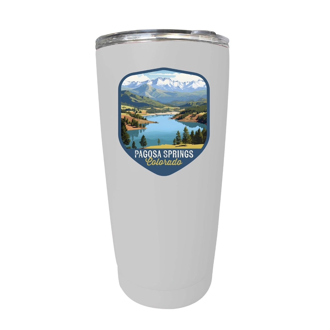 Pagosa Springs Colorado Design B Souvenir 16 oz Stainless Steel Insulated Tumbler Image 3