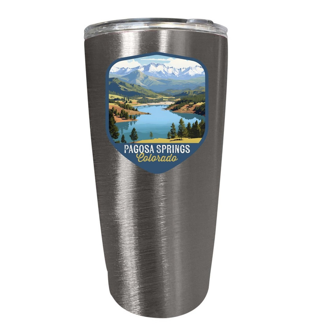 Pagosa Springs Colorado Design B Souvenir 16 oz Stainless Steel Insulated Tumbler Image 4