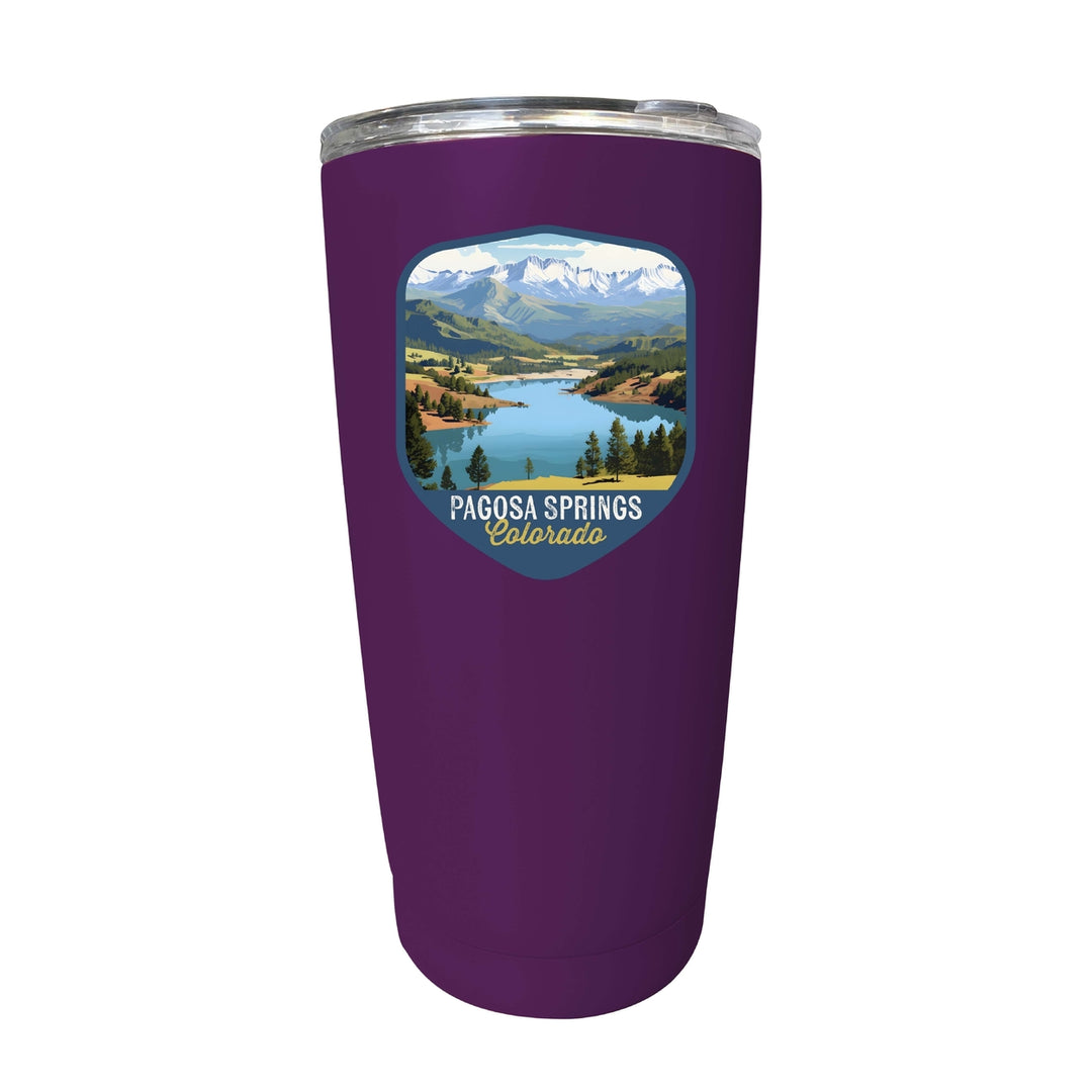 Pagosa Springs Colorado Design B Souvenir 16 oz Stainless Steel Insulated Tumbler Image 7