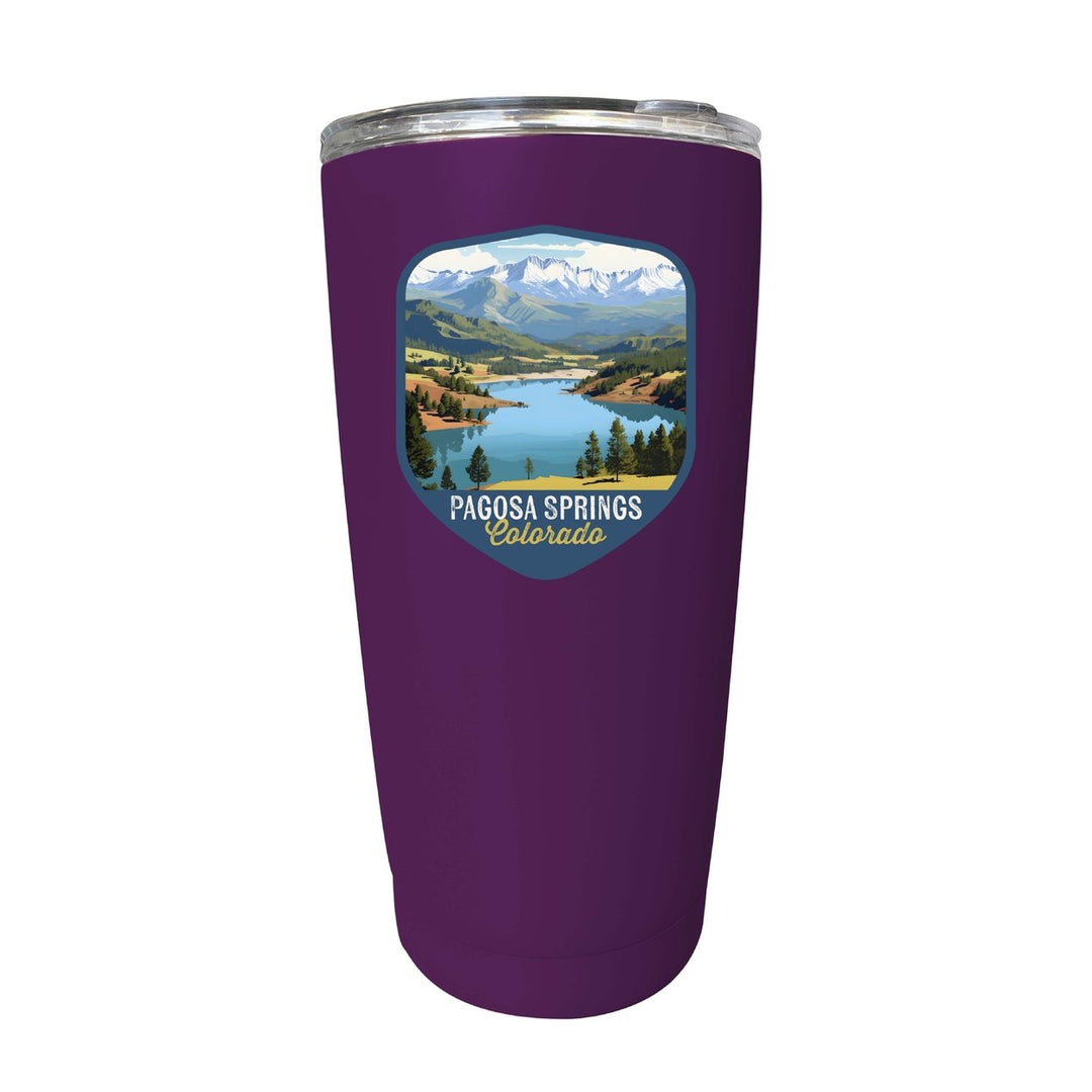 Pagosa Springs Colorado Design B Souvenir 16 oz Stainless Steel Insulated Tumbler Image 1