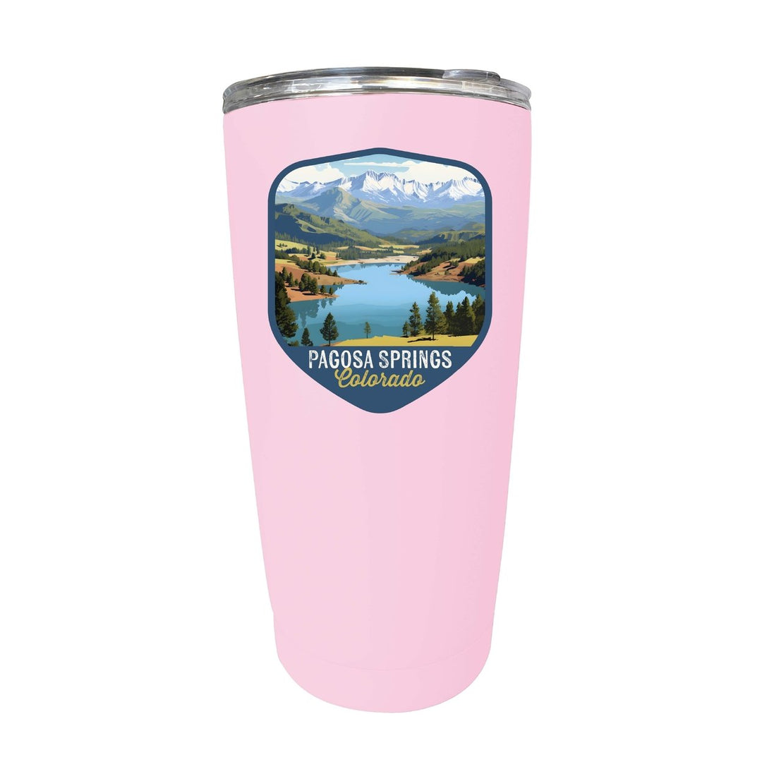 Pagosa Springs Colorado Design B Souvenir 16 oz Stainless Steel Insulated Tumbler Image 8