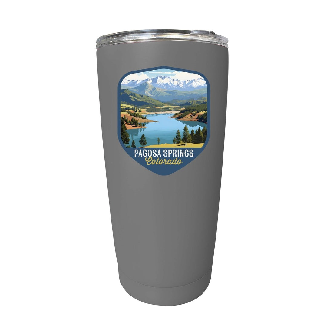 Pagosa Springs Colorado Design B Souvenir 16 oz Stainless Steel Insulated Tumbler Image 1