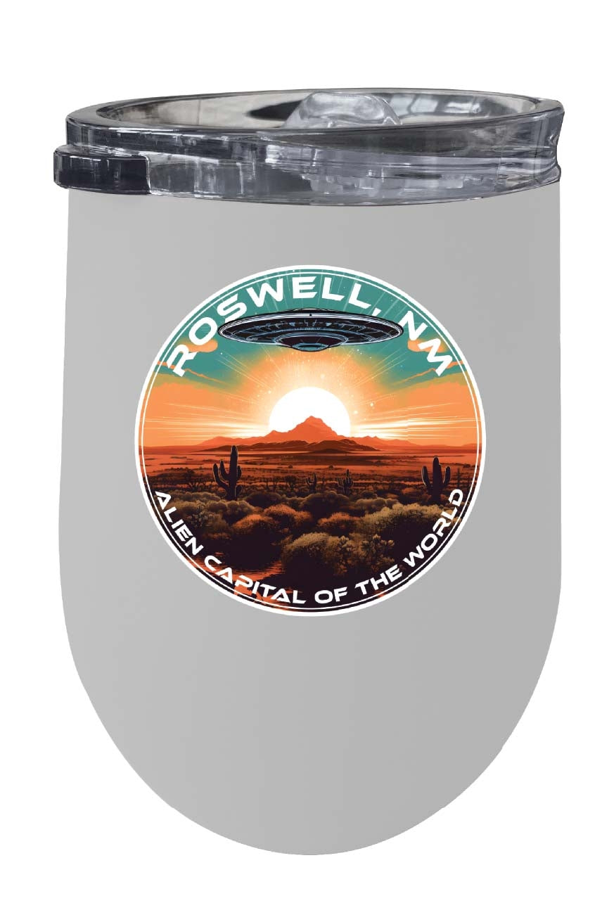 Roswell Mexico Design A Souvenir 12 oz Insulated Wine Stainless Steel Tumbler Image 2