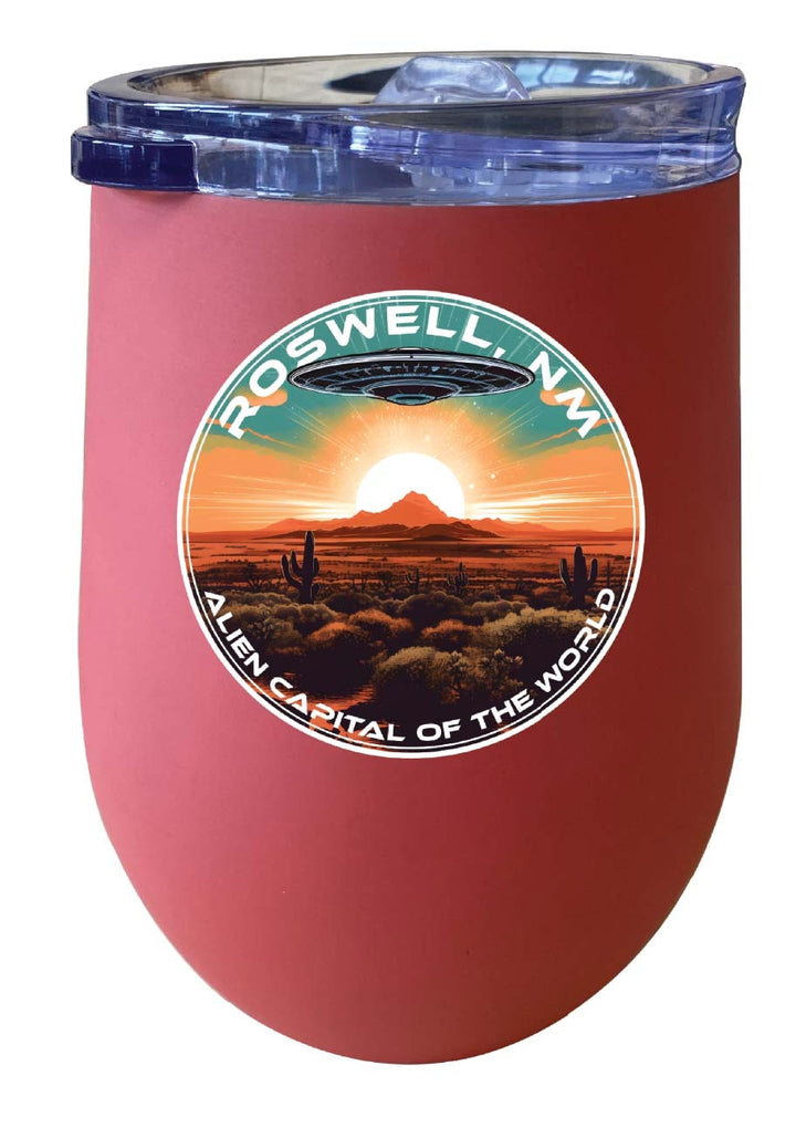 Roswell Mexico Design A Souvenir 12 oz Insulated Wine Stainless Steel Tumbler Image 3