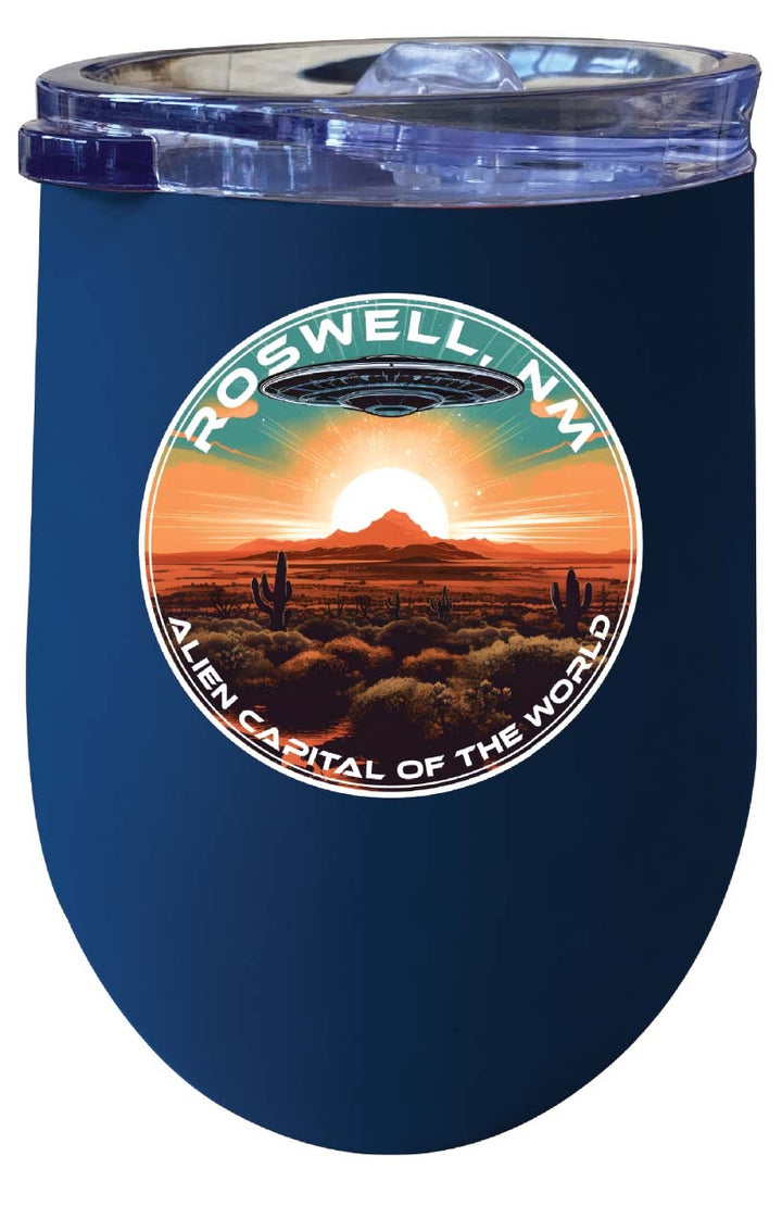 Roswell Mexico Design A Souvenir 12 oz Insulated Wine Stainless Steel Tumbler Image 4