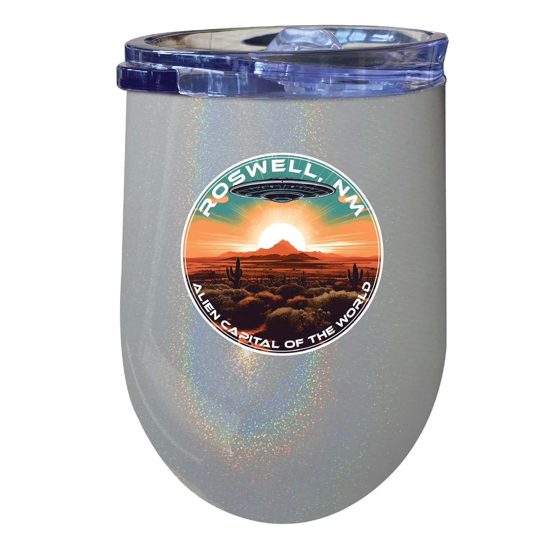 Roswell Mexico Design A Souvenir 12 oz Insulated Wine Stainless Steel Tumbler Image 5