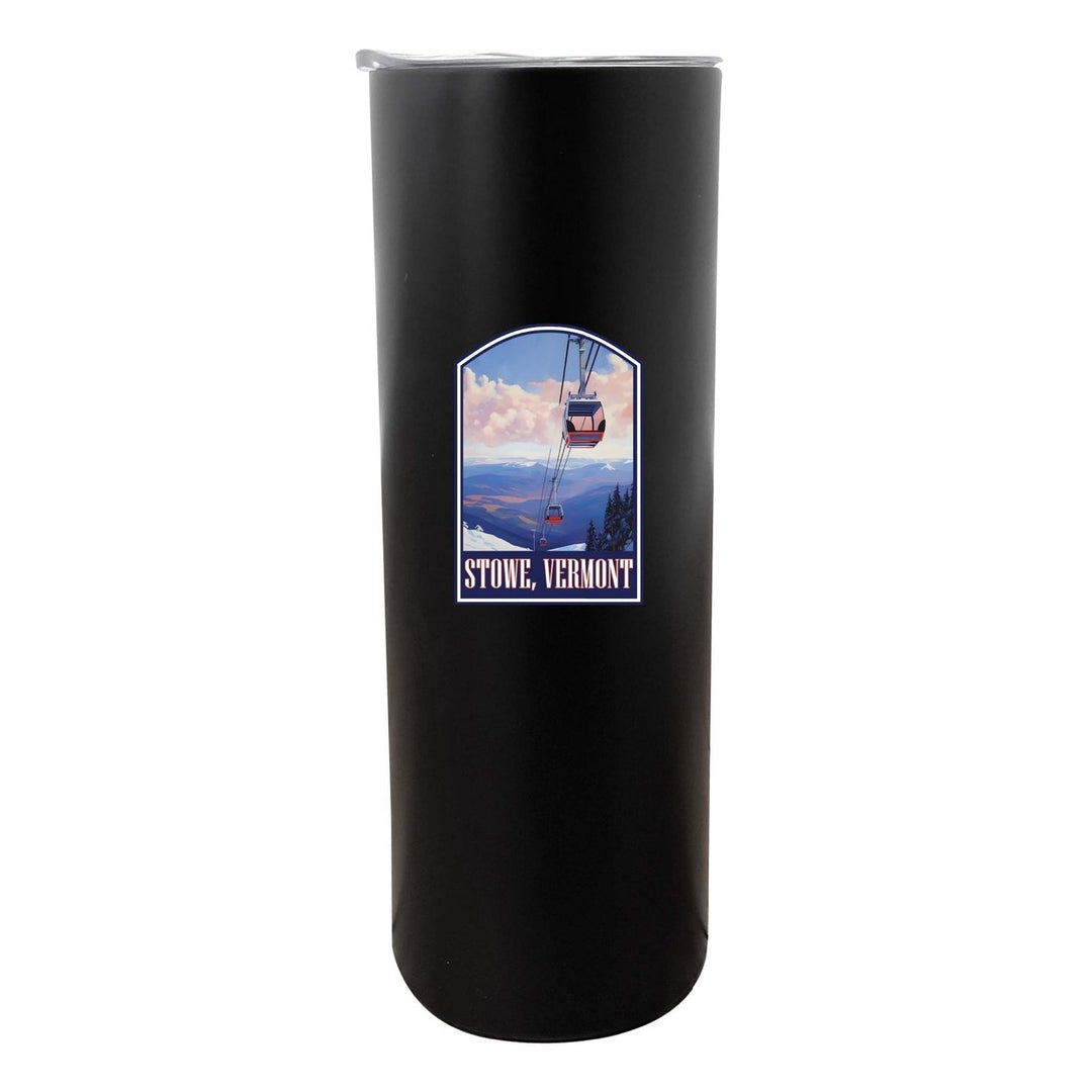 Stowe Mountain Vermont Design B Souvenir 20 oz Insulated Stainless Steel Skinny Tumbler Image 5