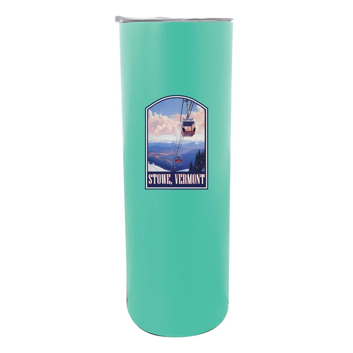 Stowe Mountain Vermont Design B Souvenir 20 oz Insulated Stainless Steel Skinny Tumbler Image 1