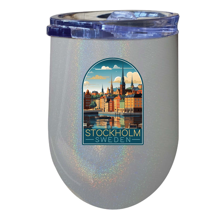 Stockholm Sweden Design A Souvenir 12 oz Insulated Wine Stainless Steel Tumbler Image 3