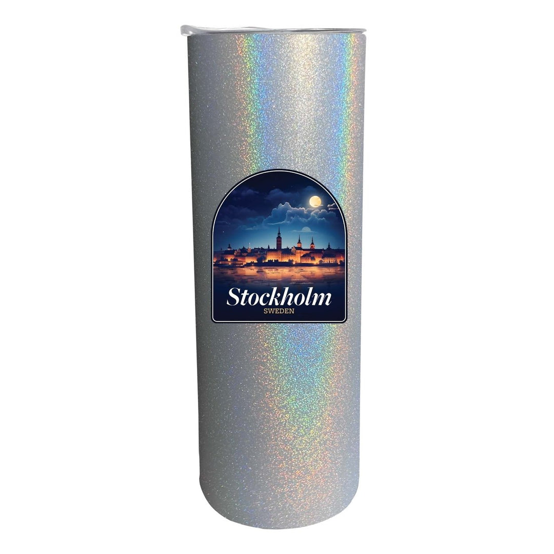 Stockholm Sweden Design B Souvenir 20 oz Insulated Stainless Steel Skinny Tumbler Image 1