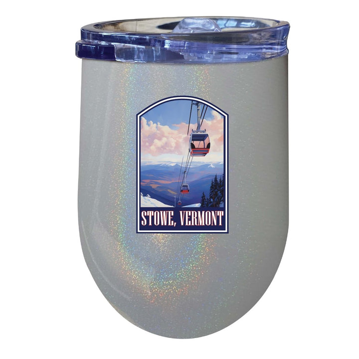 Stowe Mountain Vermont Design B Souvenir 12 oz Insulated Wine Stainless Steel Tumbler Image 3