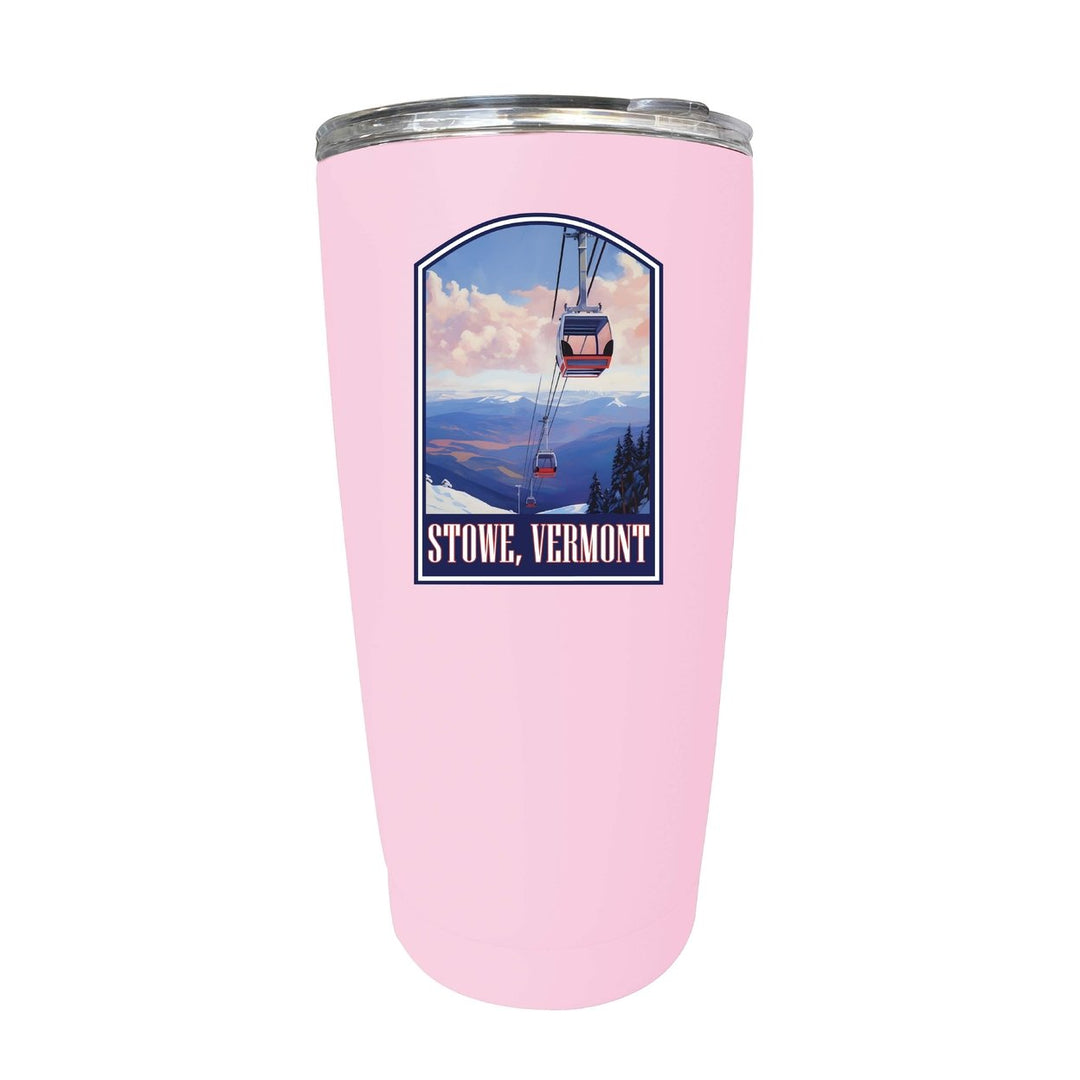 Stowe Mountain Vermont Design B Souvenir 16 oz Stainless Steel Insulated Tumbler Image 1