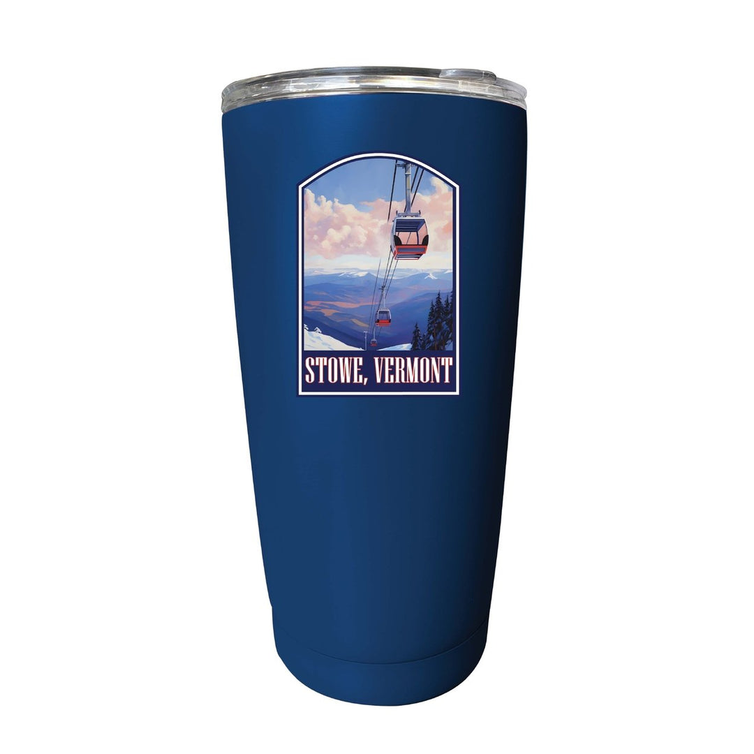 Stowe Mountain Vermont Design B Souvenir 16 oz Stainless Steel Insulated Tumbler Image 1