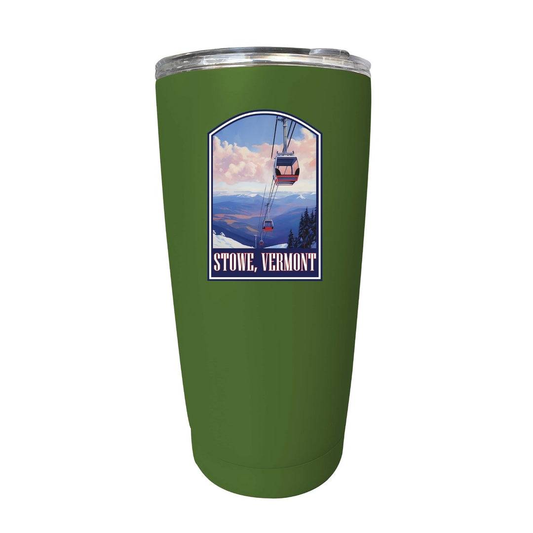 Stowe Mountain Vermont Design B Souvenir 16 oz Stainless Steel Insulated Tumbler Image 5