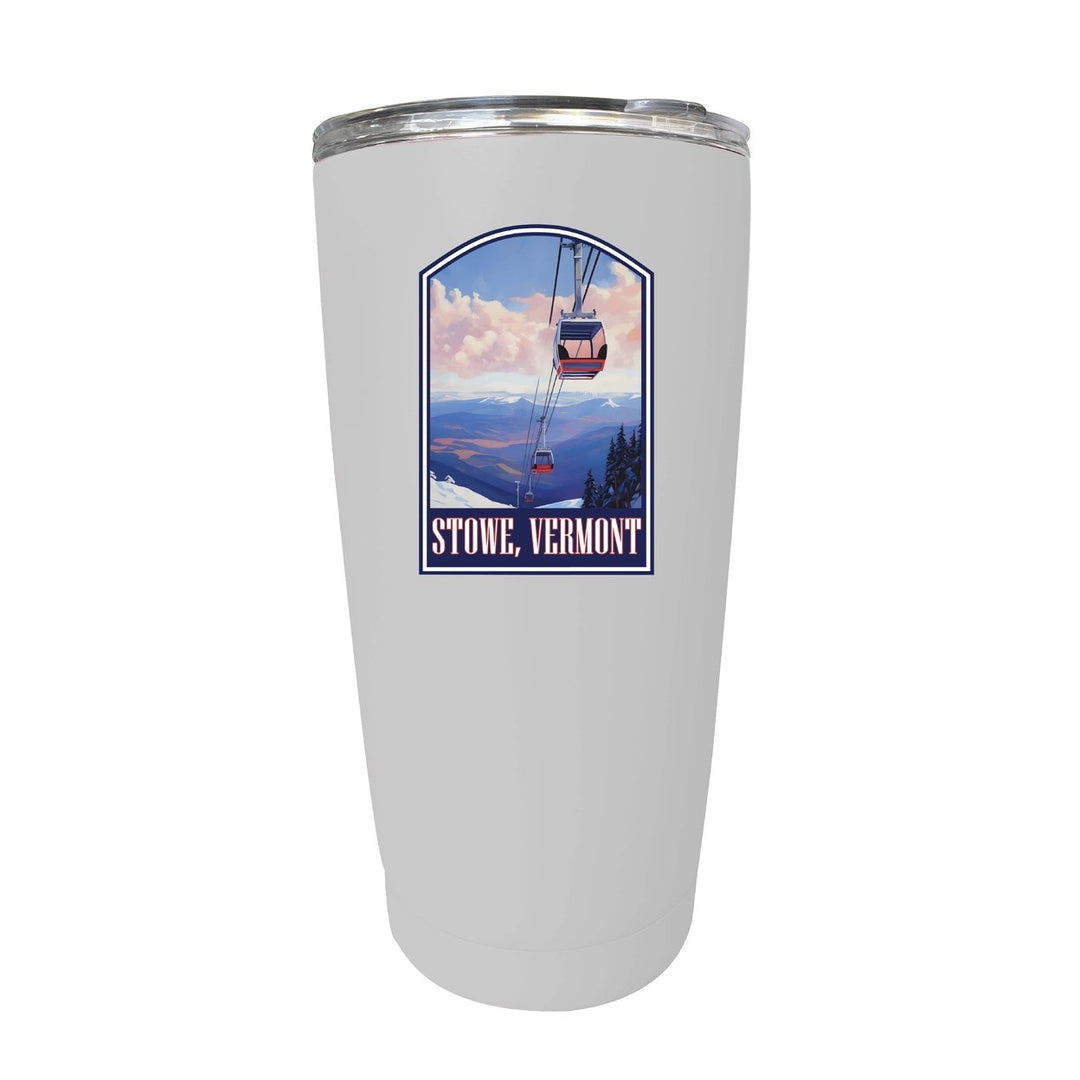 Stowe Mountain Vermont Design B Souvenir 16 oz Stainless Steel Insulated Tumbler Image 8