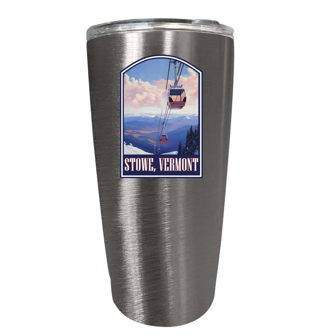 Stowe Mountain Vermont Design B Souvenir 16 oz Stainless Steel Insulated Tumbler Image 9