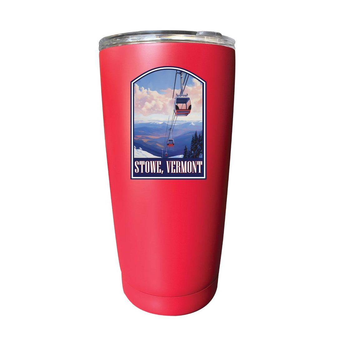 Stowe Mountain Vermont Design B Souvenir 16 oz Stainless Steel Insulated Tumbler Image 10