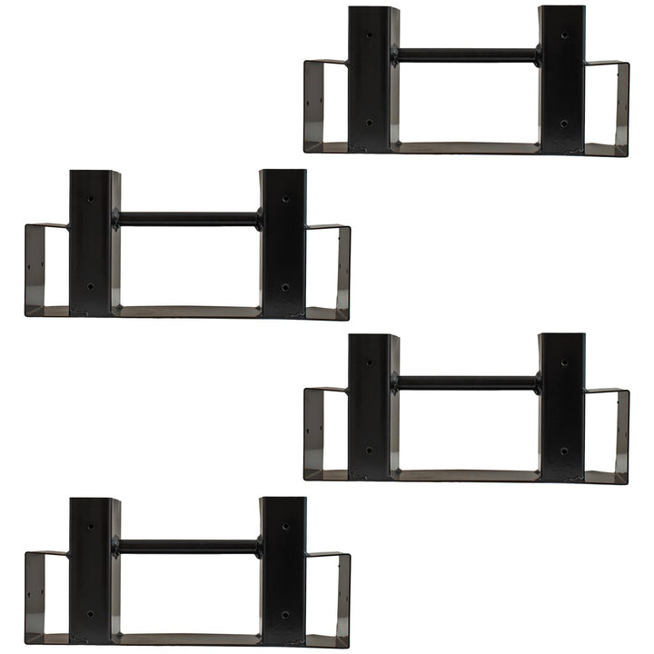 Sunnydaze Lightweight Steel Adjustable Log Storage Brackets - Set of 2 Image 4