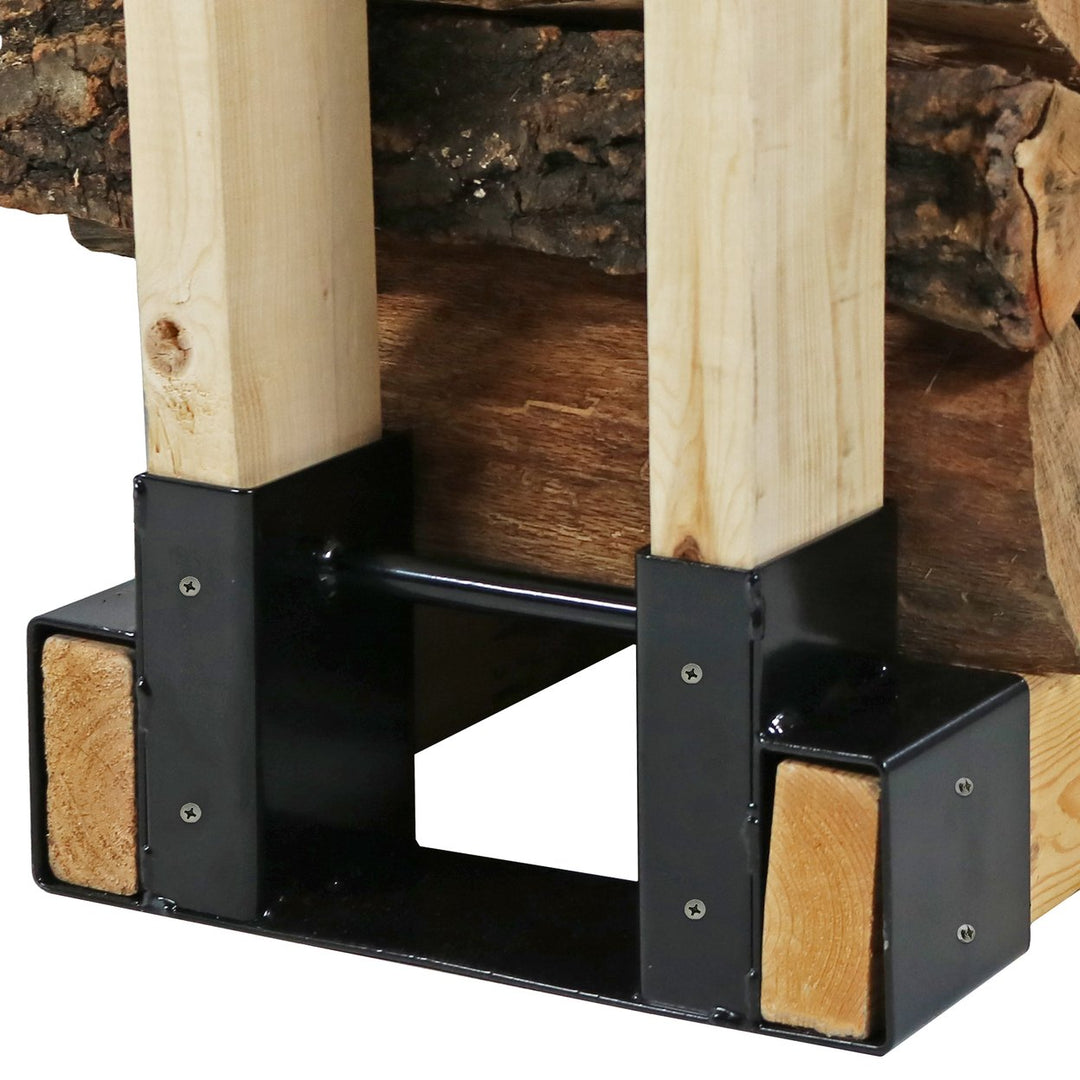 Sunnydaze Lightweight Steel Adjustable Log Storage Brackets Image 7