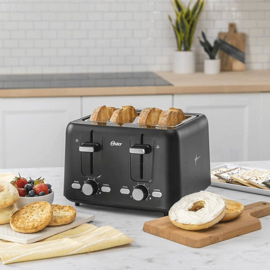 Oster 4-Slice Toaster Cool-Touch Extra-Wide Slots Brushed Stainless Steel Model 2154669 Image 3