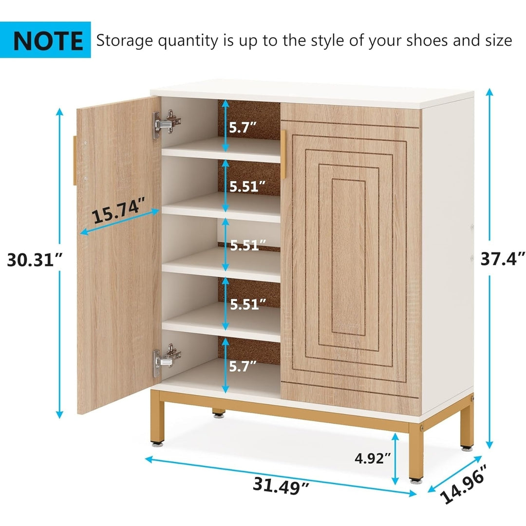 Tribesigns 5-Tier Shoe Cabinet Modern White Entryway Storage for 20 Pairs Image 6