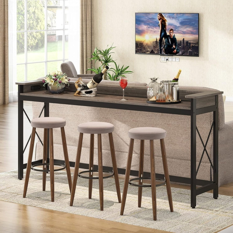 Tribesigns 70.9 Inch Sofa Table Console with USB Ports Industrial Design Image 1